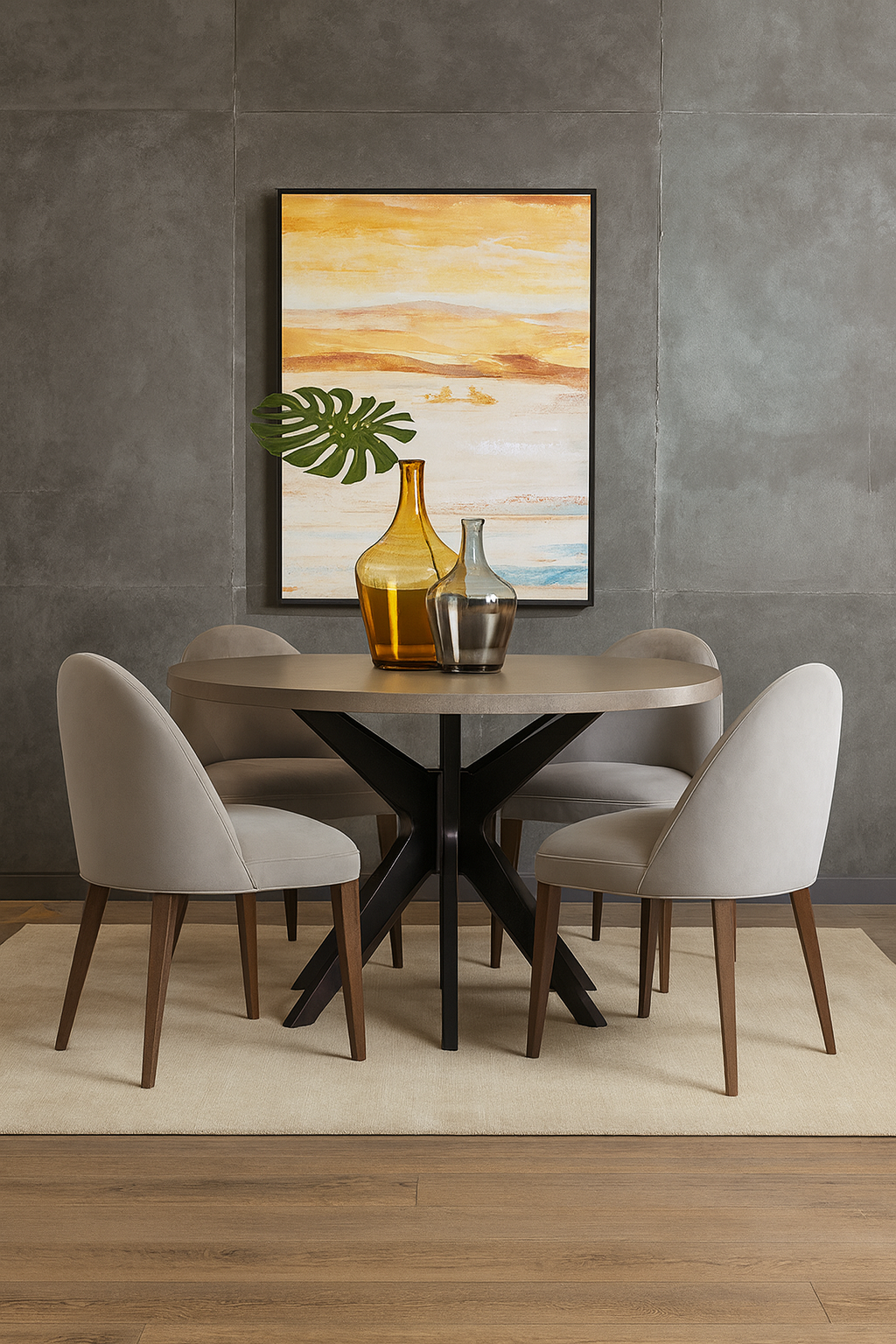 Dining Set (Table + 4 Chairs)