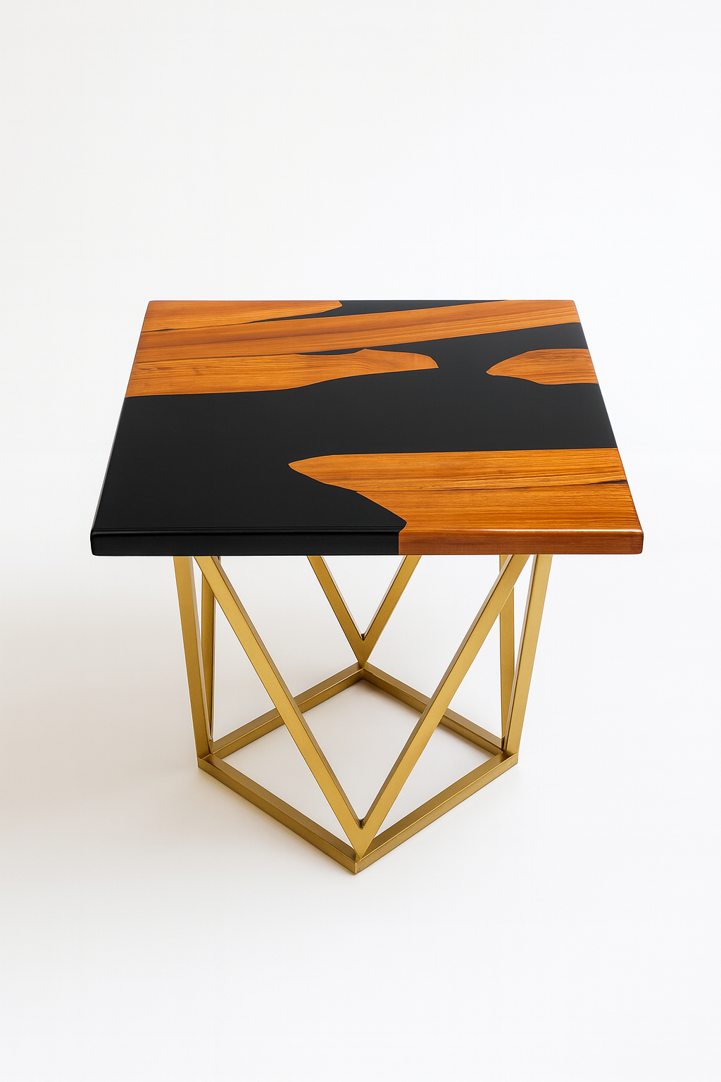 Wooden centre table with epoxy finish